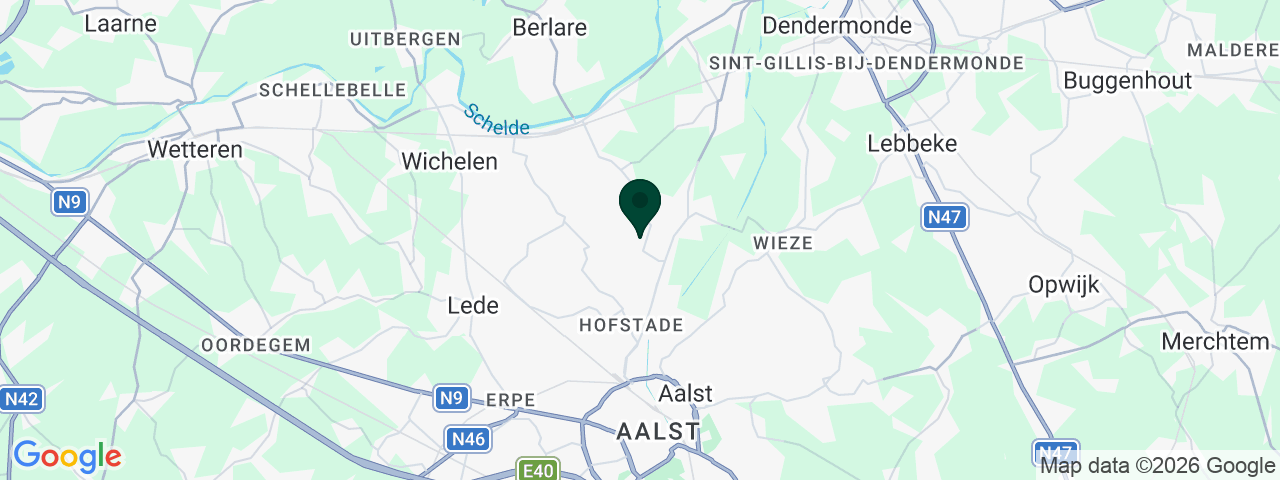 Kaart met vacatures in Aalst