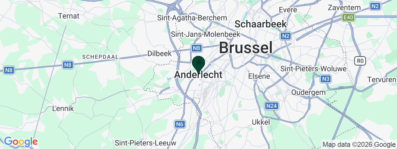 Kaart met vacatures in Anderlecht