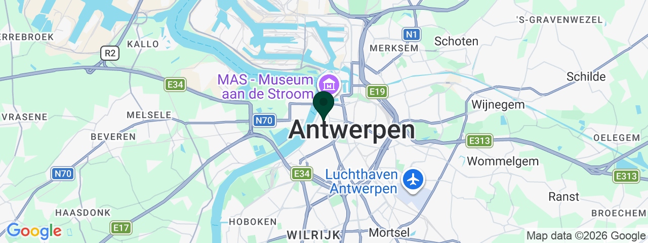 Kaart met vacatures in Antwerpen