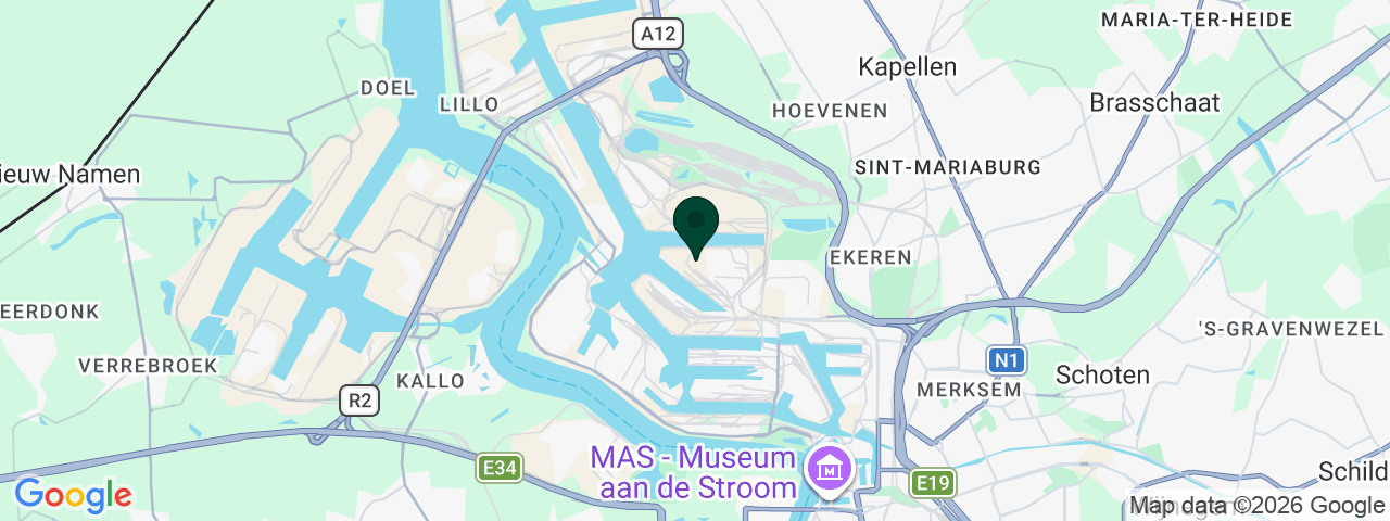 Kaart met vacatures in Antwerpen