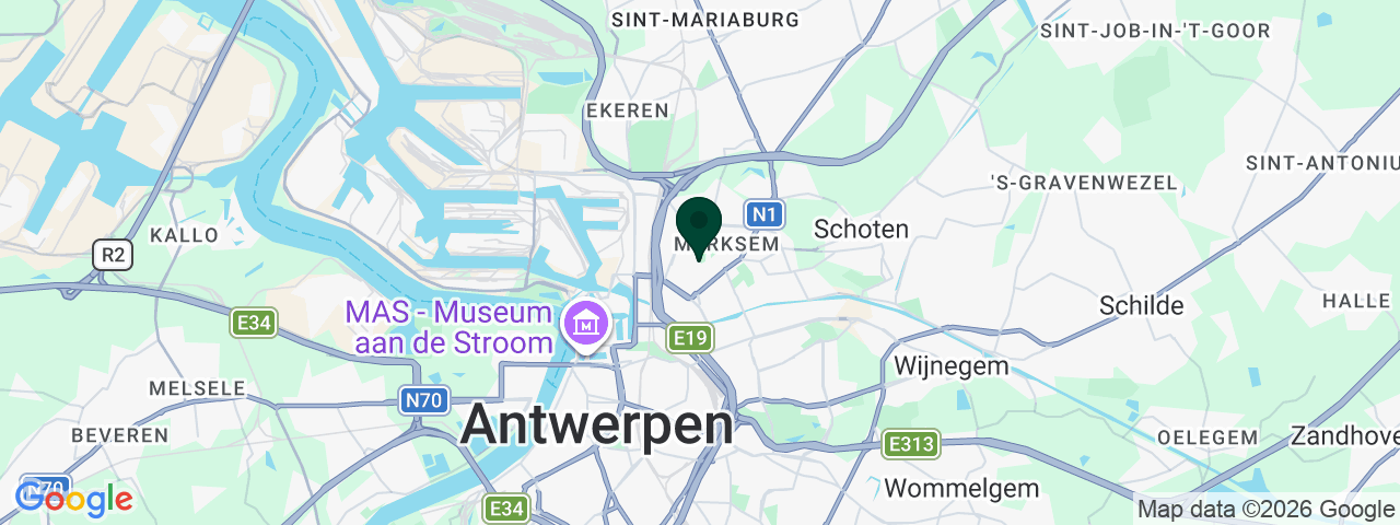 Kaart met vacatures in Antwerpen