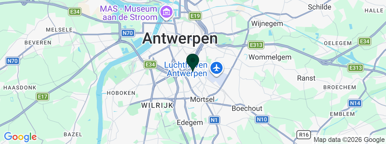 Kaart met vacatures in Antwerpen