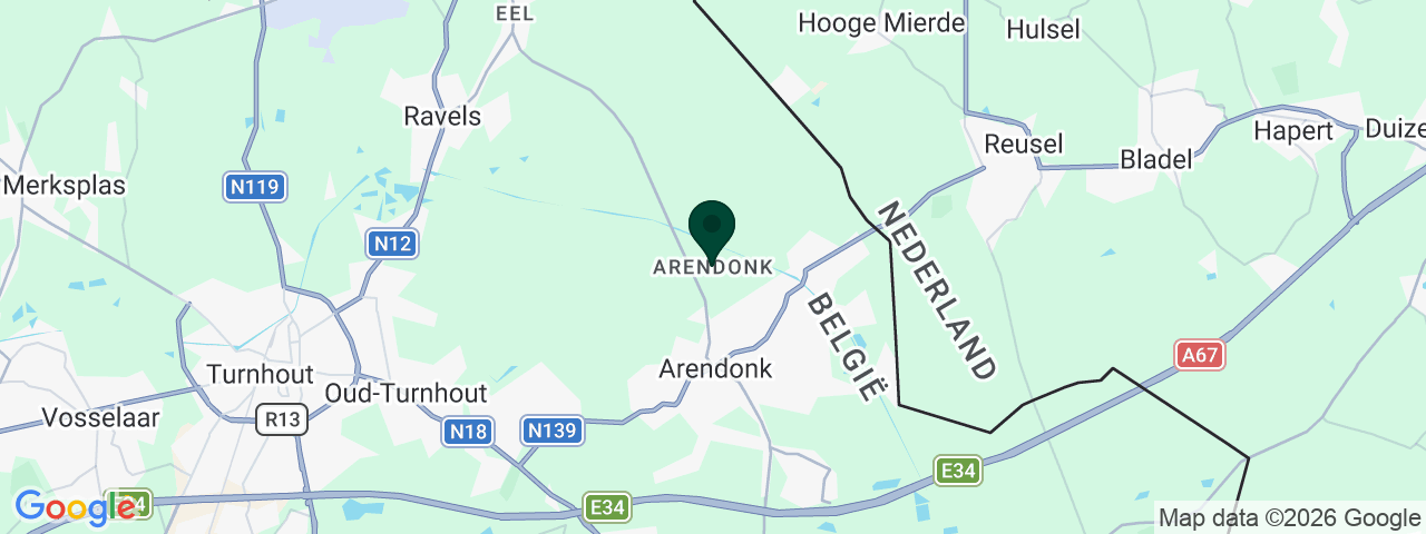 Kaart met vacatures in Arendonk