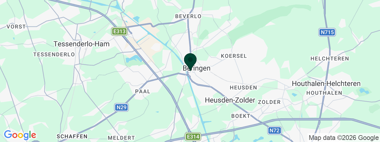 Kaart met vacatures in Beringen