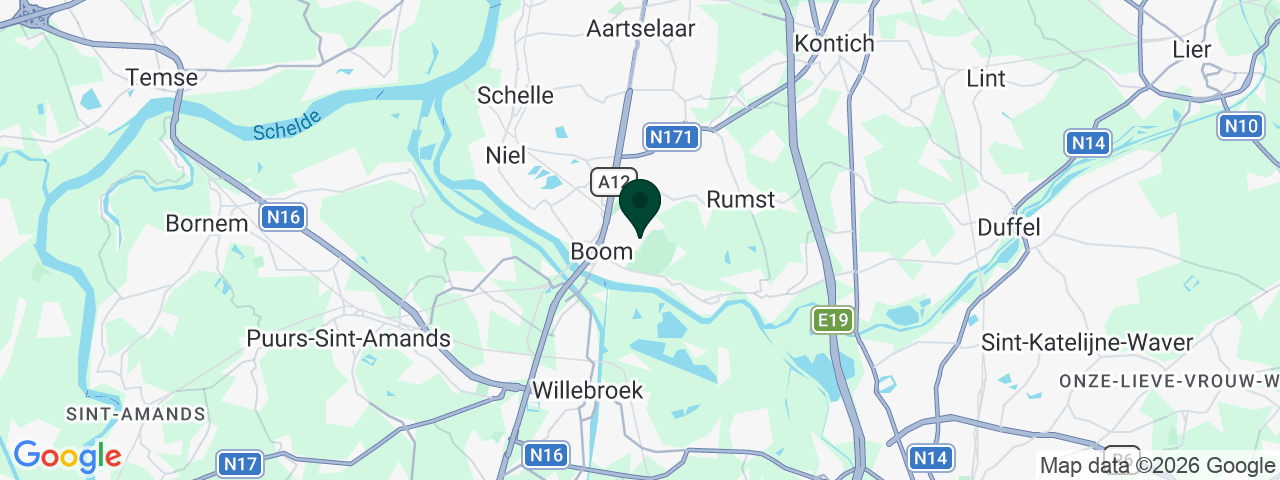 Kaart met vacatures in Boom