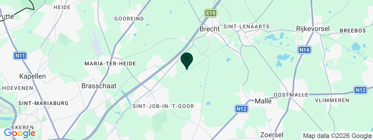 Kaart met vacatures in Brecht