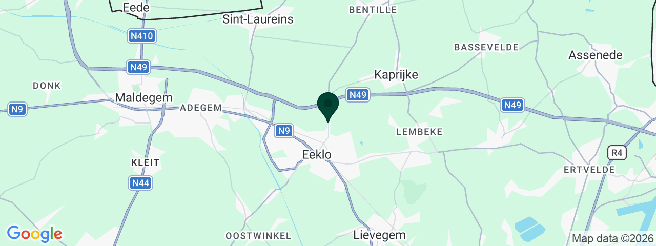 Kaart met vacatures in Brugge