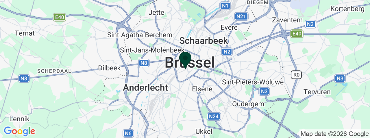 Kaart met vacatures in Brussel