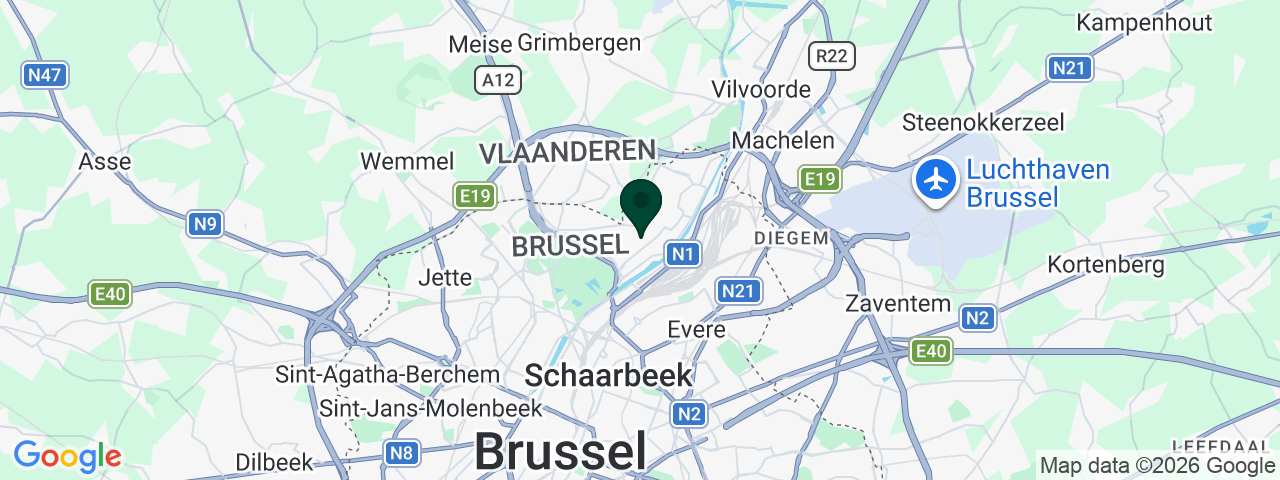 Kaart met vacatures in Brussel