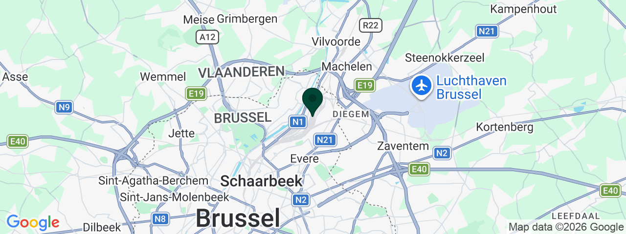 Kaart met vacatures in Brussel