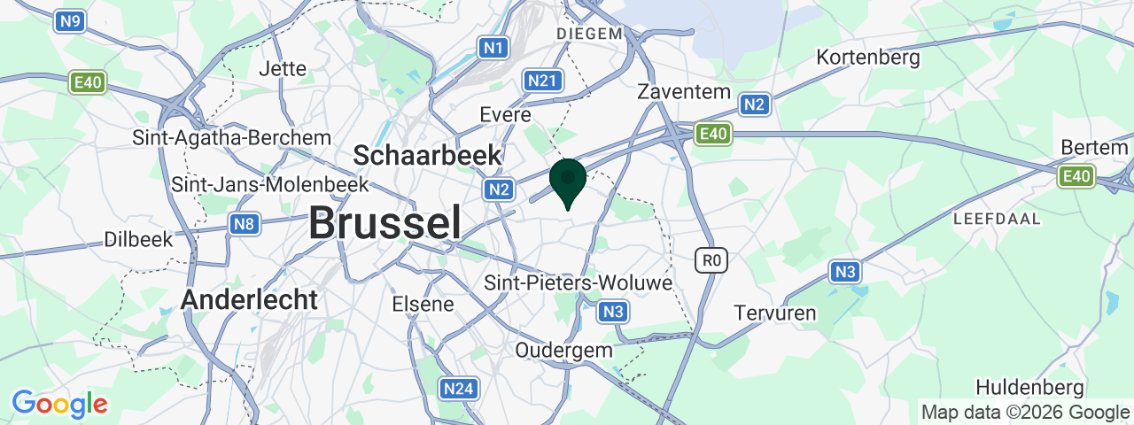 Kaart met vacatures in Brussel