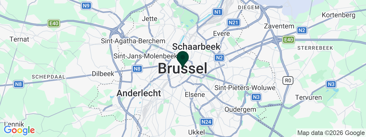 Kaart met vacatures in Brussel