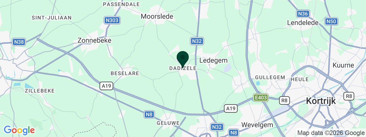 Kaart met vacatures in Dadizele