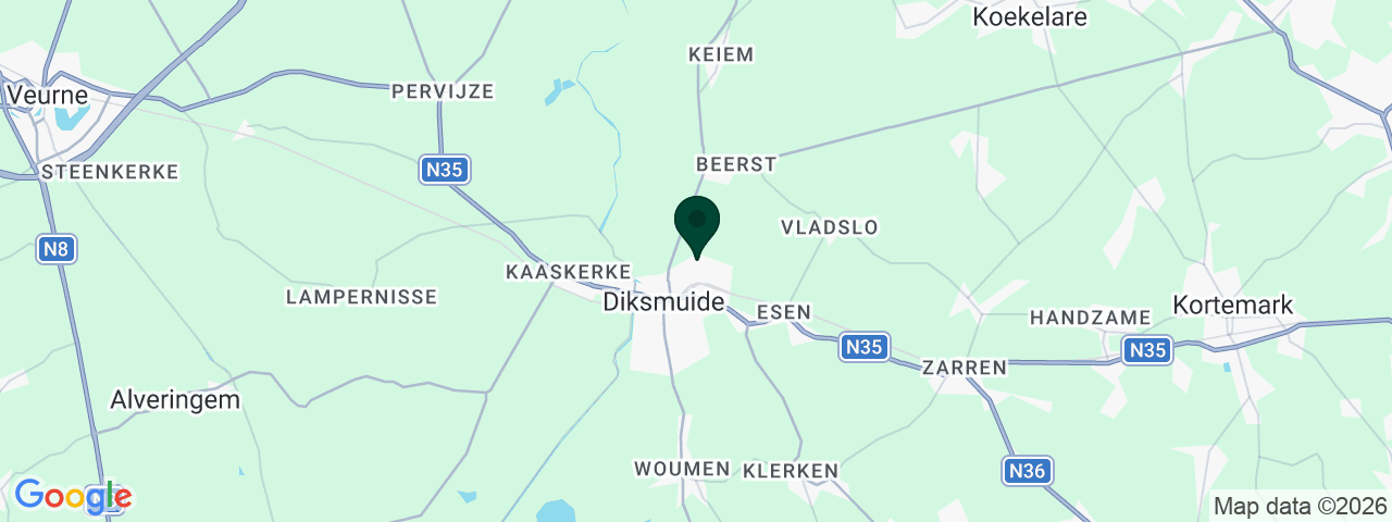 Kaart met vacatures in Diksmuide