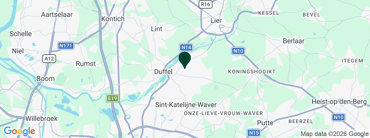 Kaart met vacatures in Duffel