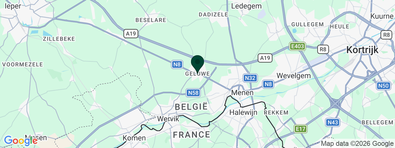 Kaart met vacatures in Geluwe