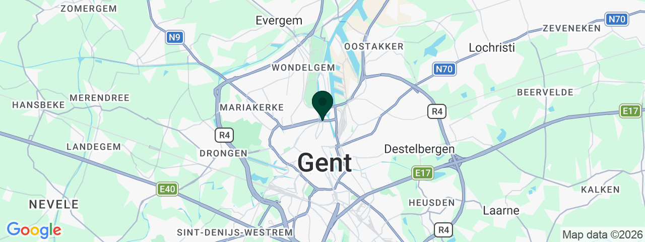 Kaart met vacatures in Gent