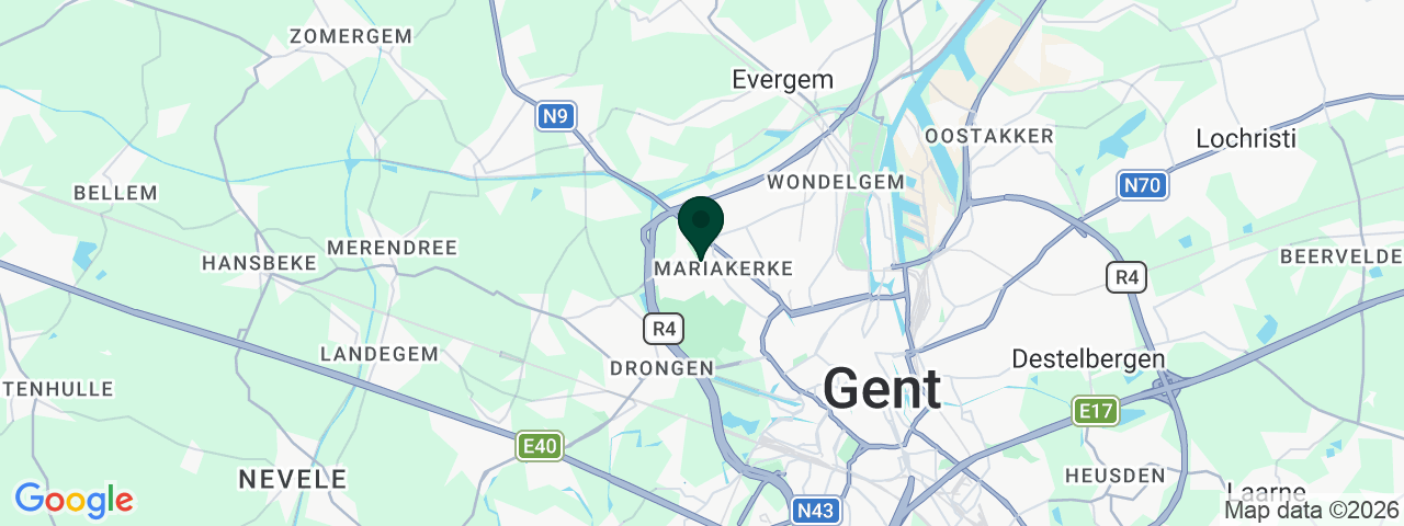 Kaart met vacatures in Gent