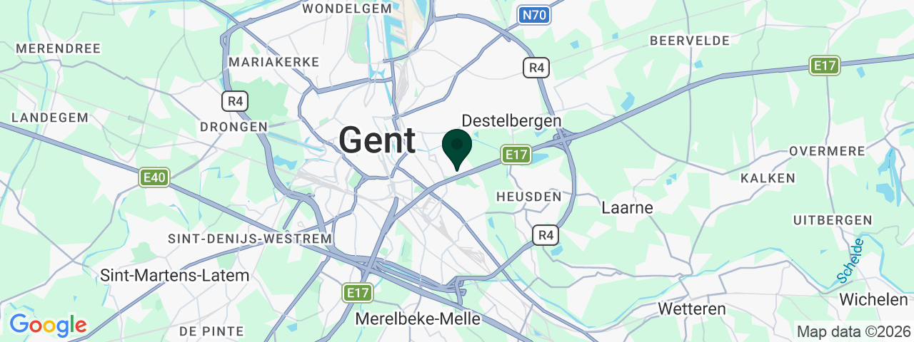 Kaart met vacatures in Gent
