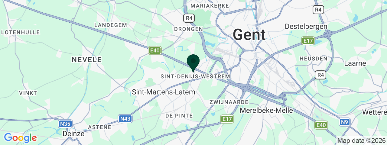 Kaart met vacatures in Gent