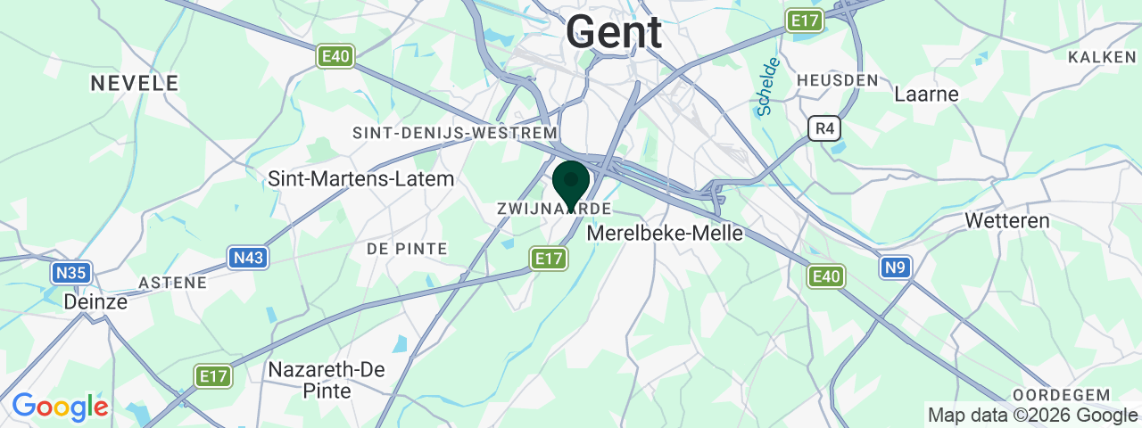 Kaart met vacatures in Gent