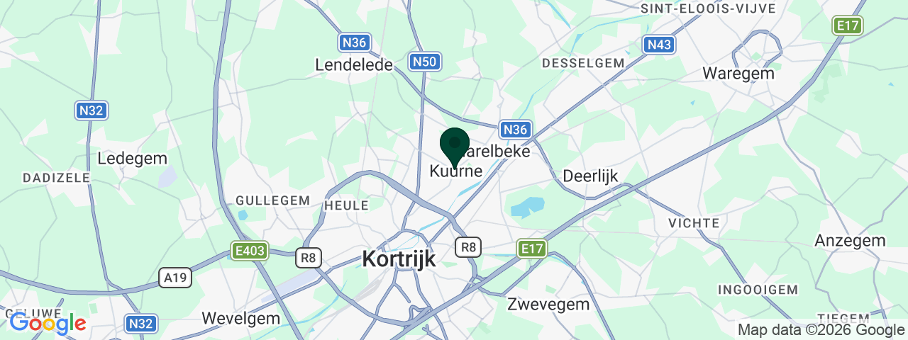 Kaart met vacatures in Kuurne