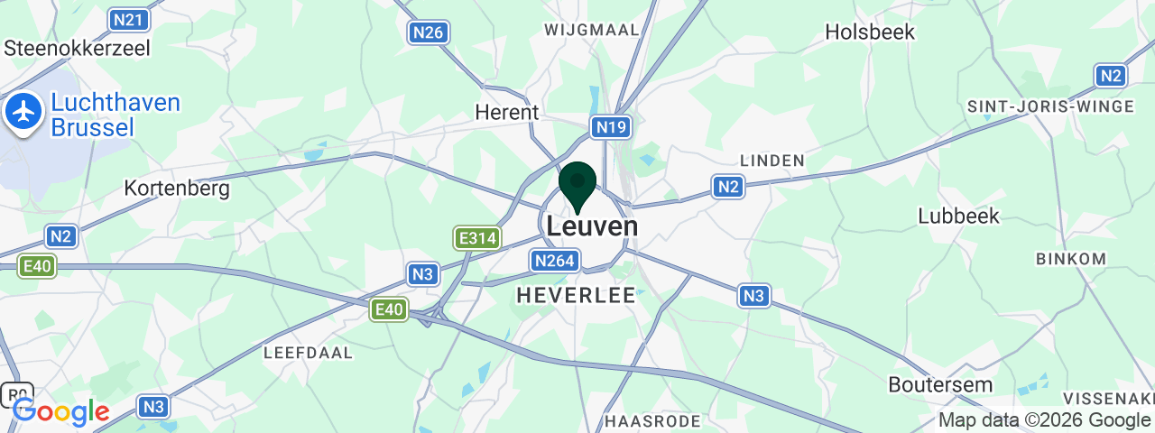 Map showing job vacancies in Leuven