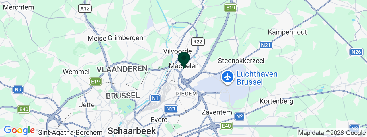Kaart met vacatures in Machelen