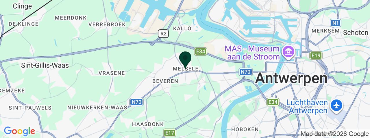 Kaart met vacatures in Melsele