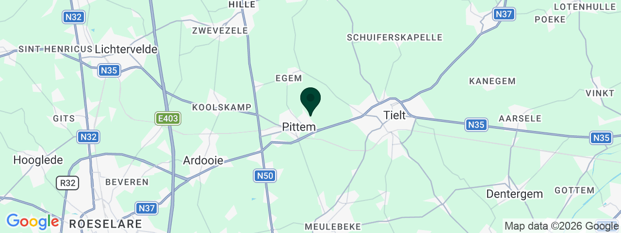 Kaart met vacatures in Pittem