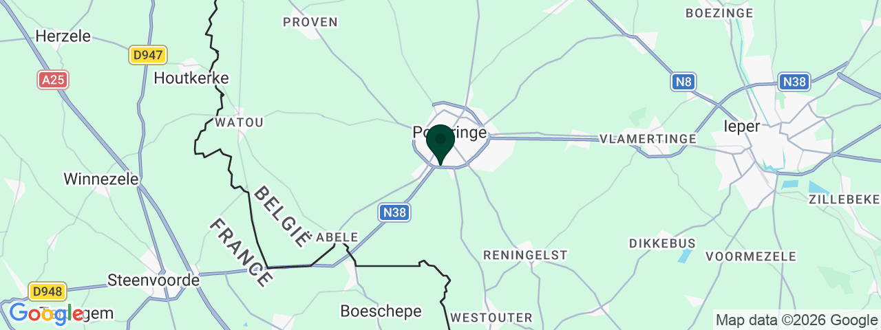 Kaart met vacatures in Poperinge