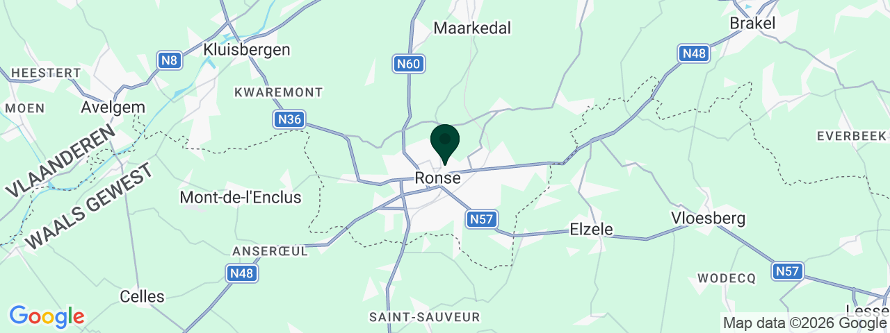 Kaart met vacatures in Ronse