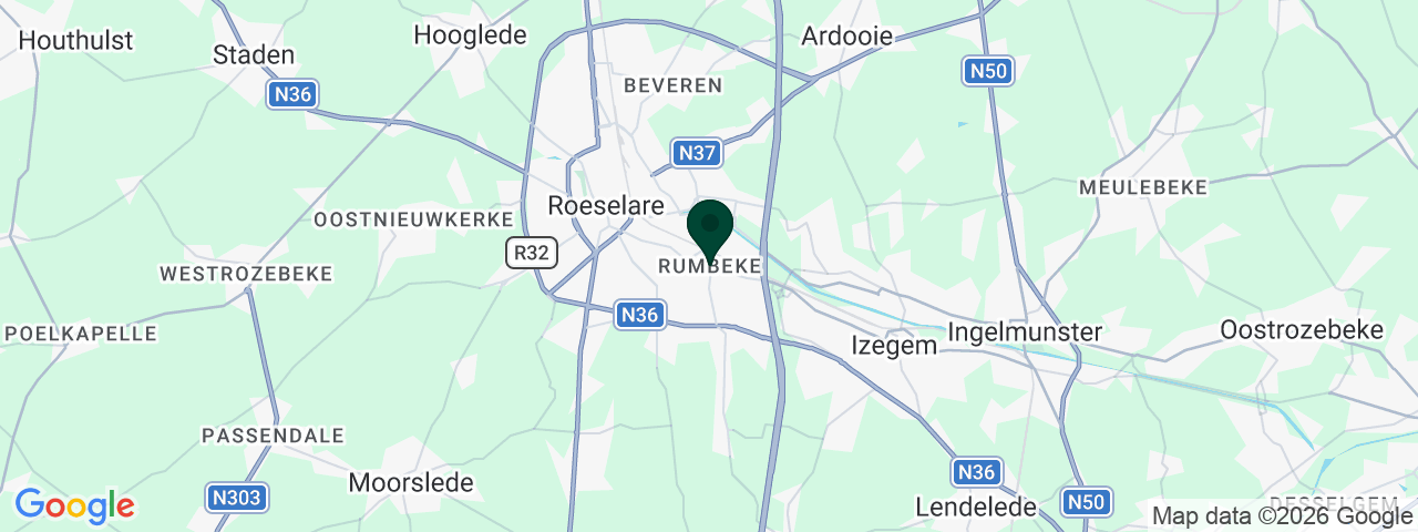 Kaart met vacatures in Rumbeke