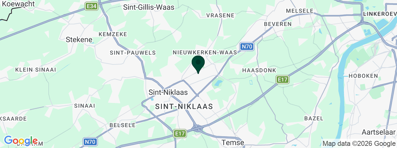 Kaart met vacatures in Sint-Niklaas