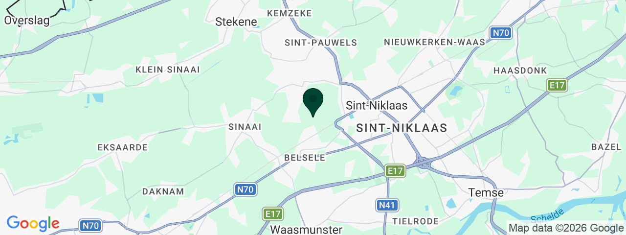 Kaart met vacatures in Sint-Niklaas