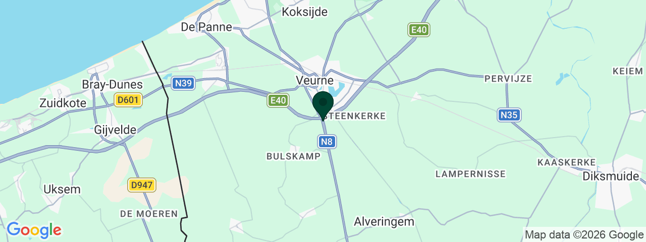 Kaart met vacatures in Veurne