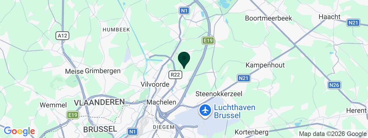 Kaart met vacatures in Vilvoorde