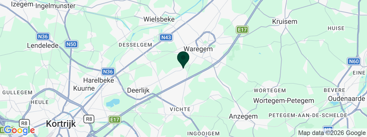 Kaart met vacatures in Waregem