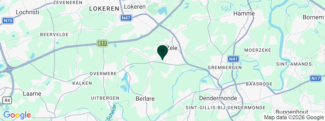 Kaart met vacatures in Zele