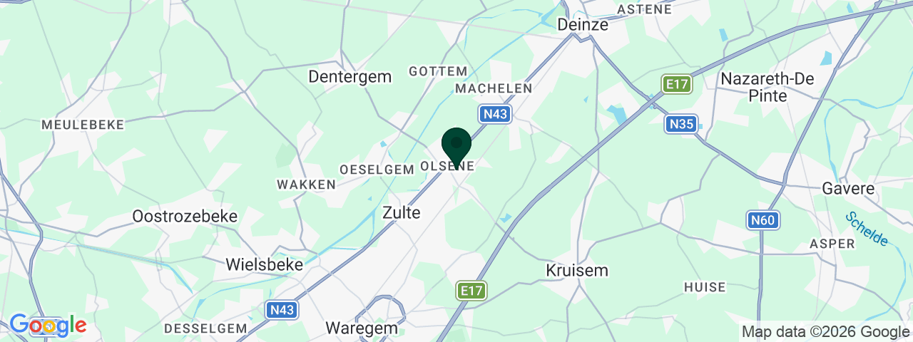 Kaart met vacatures in Zulte
