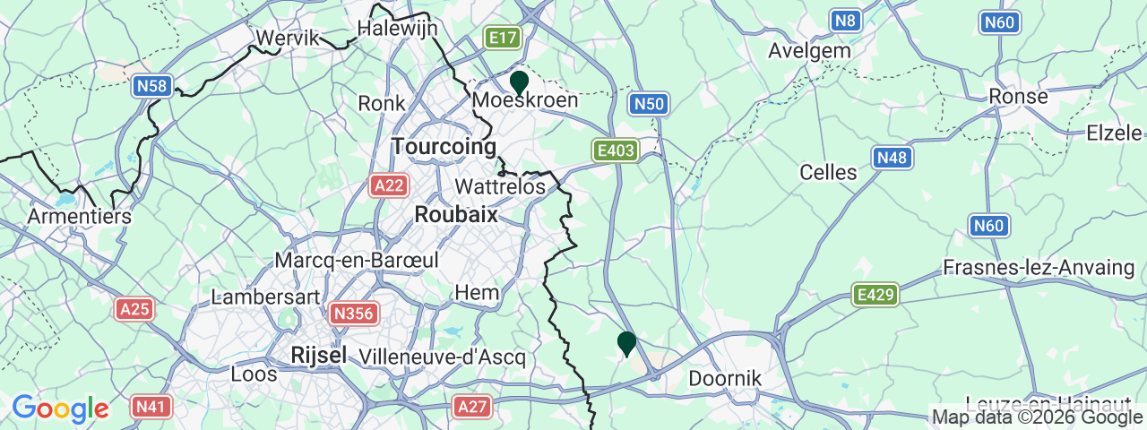 Kaart met vacatures in Henegouwen