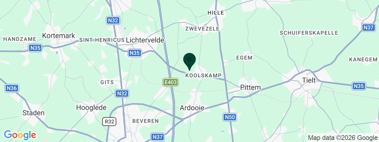 Kaart met vacatures in Ardooie