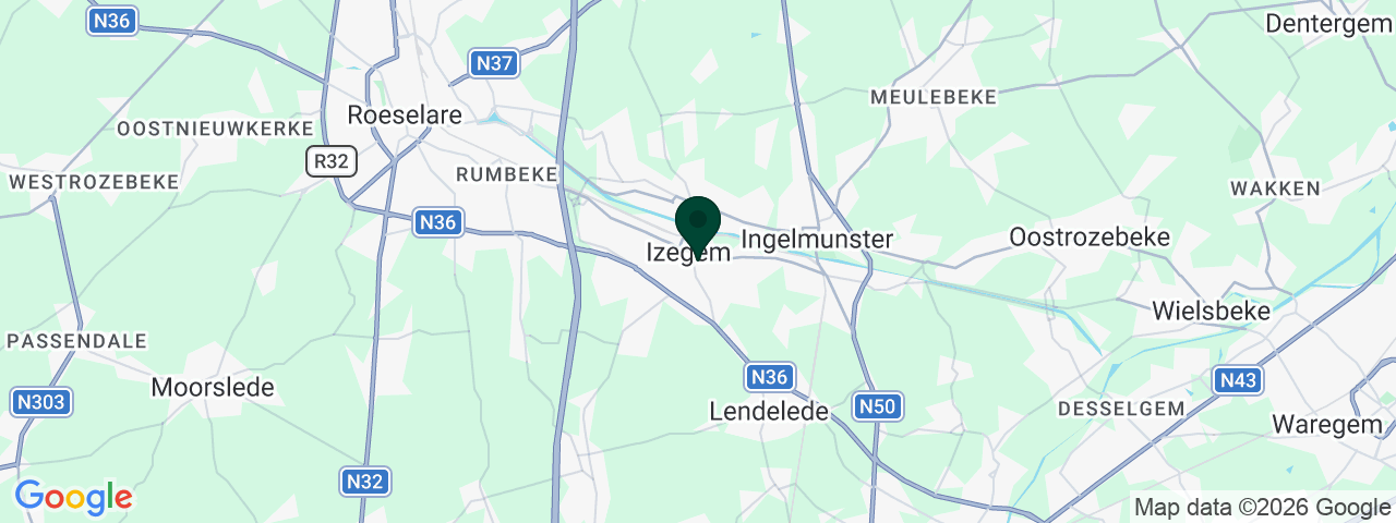 Kaart met vacatures in Izegem