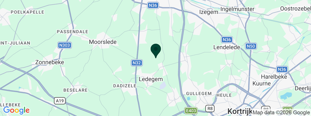 Kaart met vacatures in Ledegem
