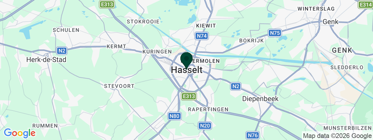 Map showing job vacancies in Hasselt