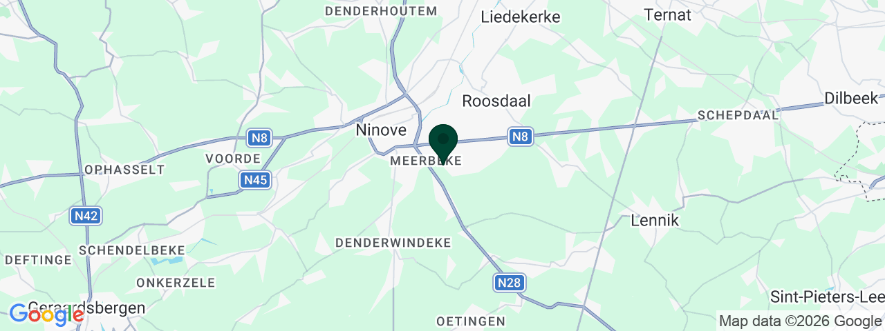 Kaart met vacatures in Ninove