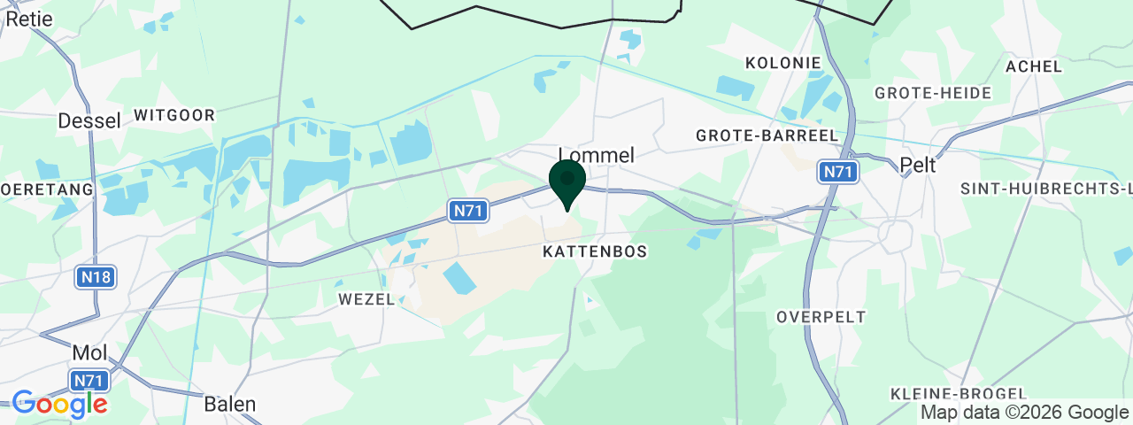 Kaart met vacatures in Pelt