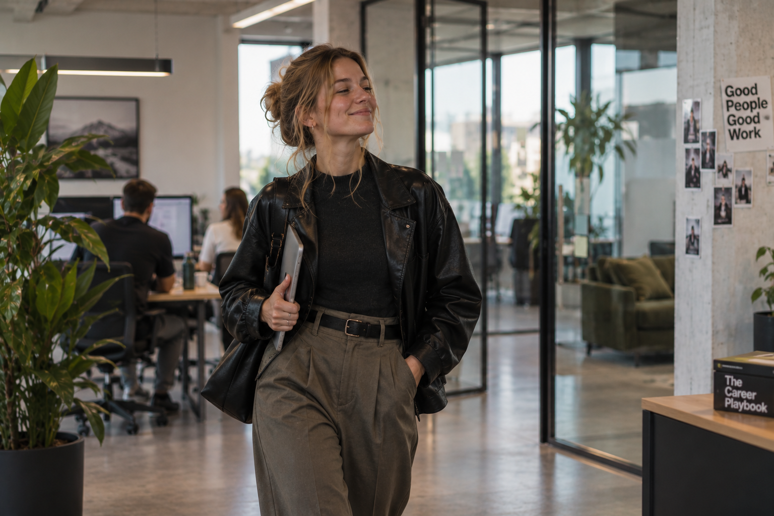 en chantant pour aller au travail
