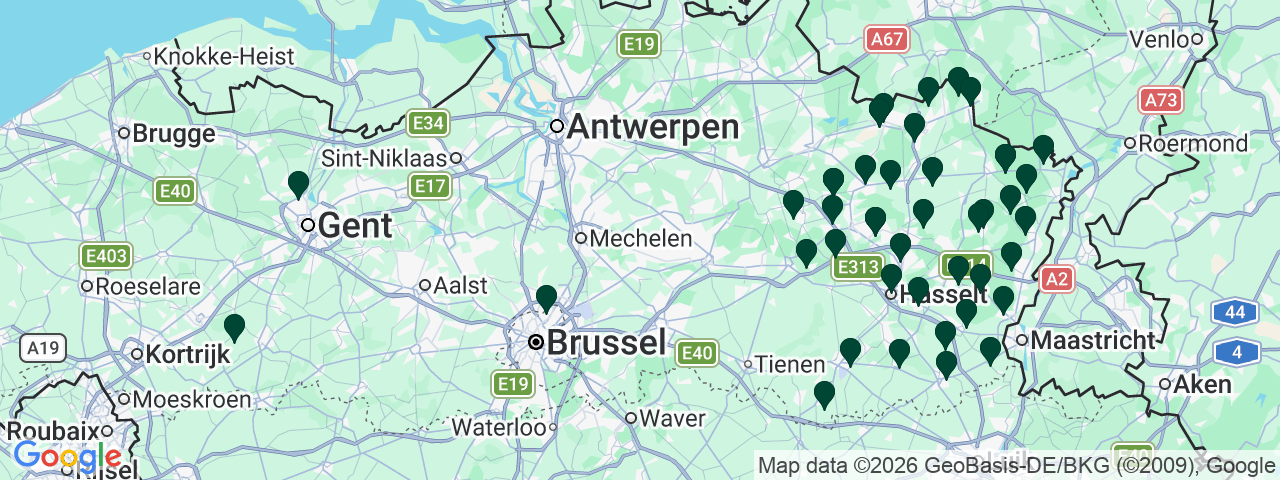 Kaart met vacatures in Limburg